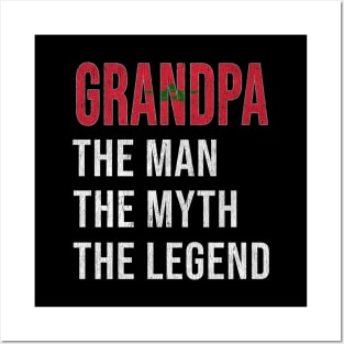 Grand Father Moroccan Grandpa The Man The Myth The Legend - Gift for Moroccan Dad With Roots From  Morocco Posters and Art